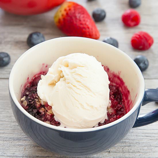 Berry Cobbler Mug Cake