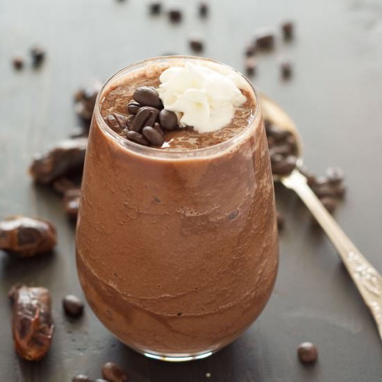 Healthy Salted Caramel Mocha Smoothie