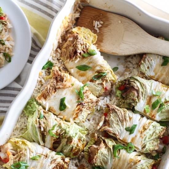 Teriyaki Turkey Cabbage Rolls