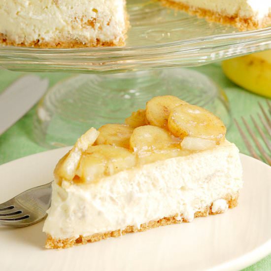 Banana Cheesecake W/ Roasted Bananas