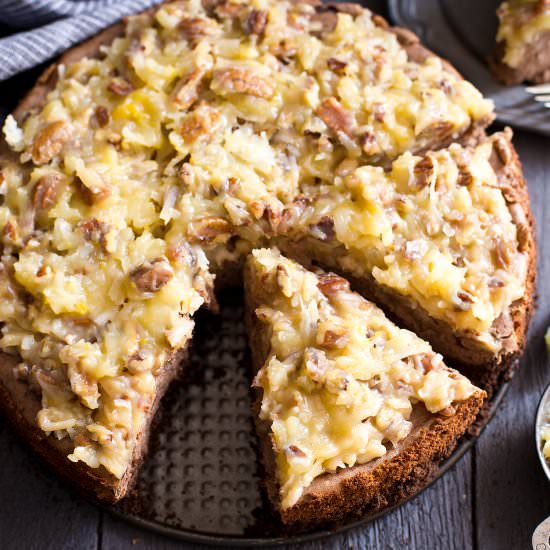 German Chocolate Cheesecake