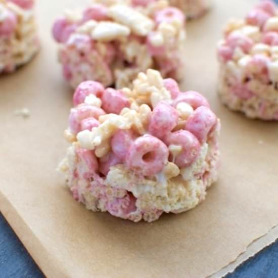 Naturally Pink Rice Crispy Treats