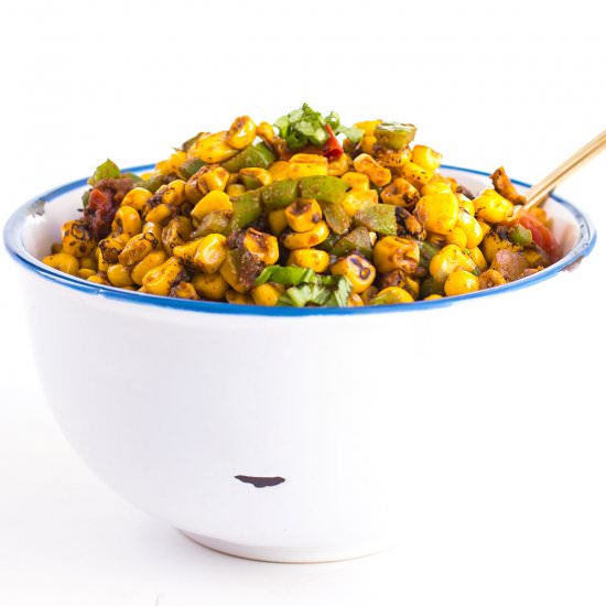 Spicy Cajun Roasted Corn Salad