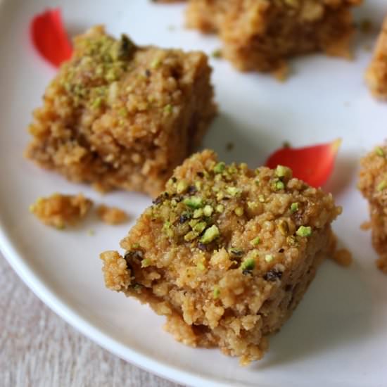 Gulkand Paneer Burfi