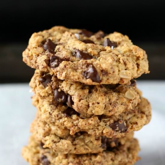 Salted Chocolate Oatmeal Cookies