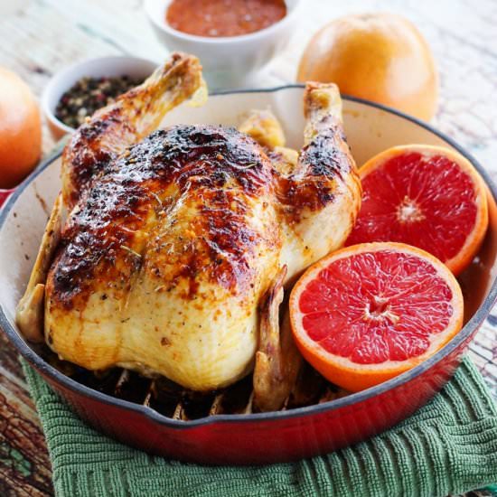 Grapefruit Honey Glazed Chicken