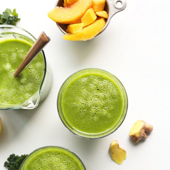 Mango Ginger Kale Green Smoothie