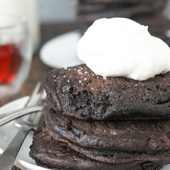 Triple Chocolate Pancakes