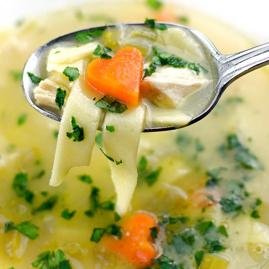 Lemon Chicken Noodle Soup
