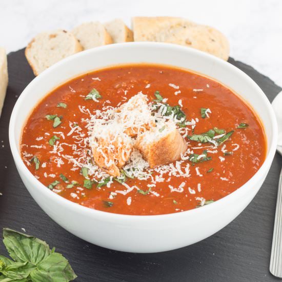 Roasted Red Pepper and Tomato Soup