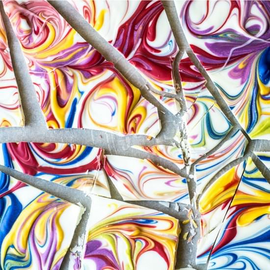 Marbleized Chocolate Bark