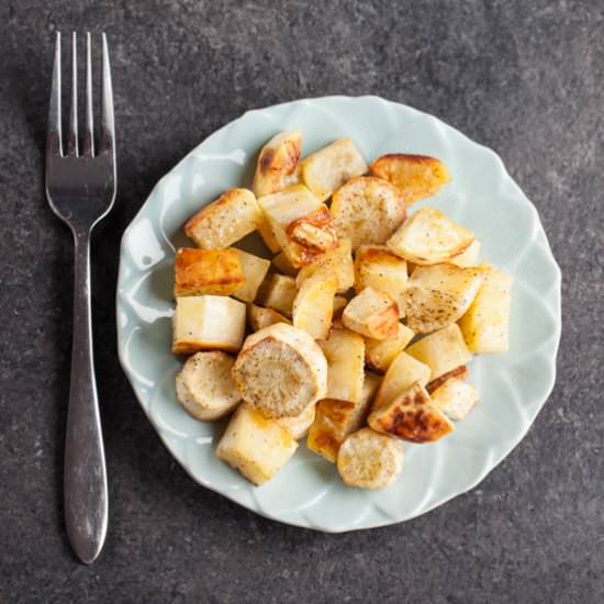 Roasted Sweet Potatoes and Parsnips
