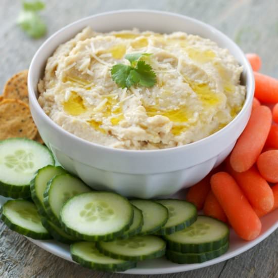 Garlic Parmesan White Bean Hummus
