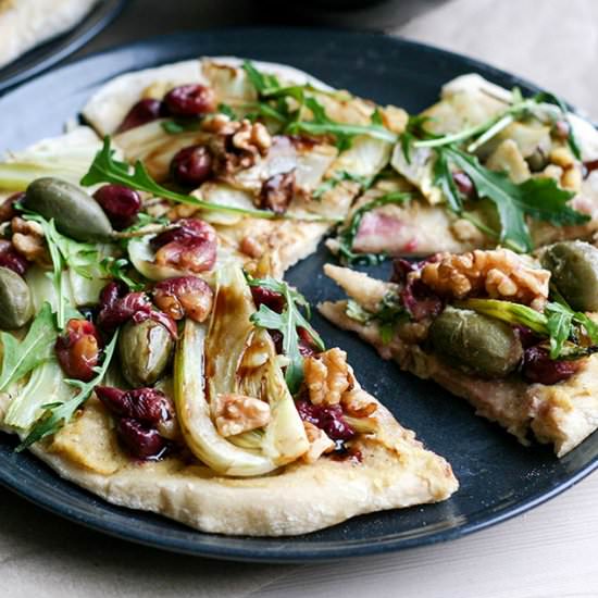Fennel, Grape, and Walnut Pizza