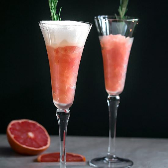 Grapefruit Mimosa with Rosemary