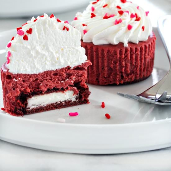 Red Velvet Oreo Cheesecakes
