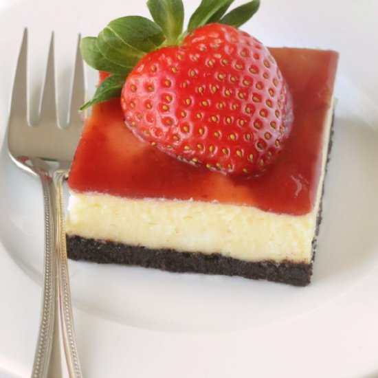 Strawberry White Chocolate Cheesecake