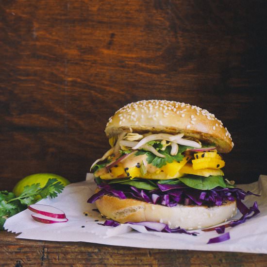 Asian Bagel Sandwich
