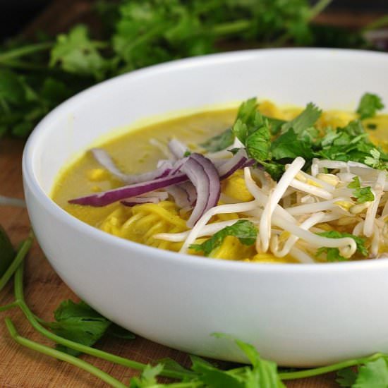 Spicy Thai Curry Noodle Soup