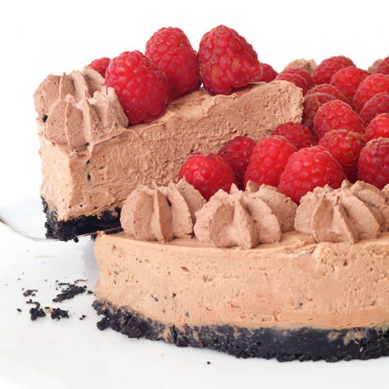 Raspberry Chocolate Cheesecake