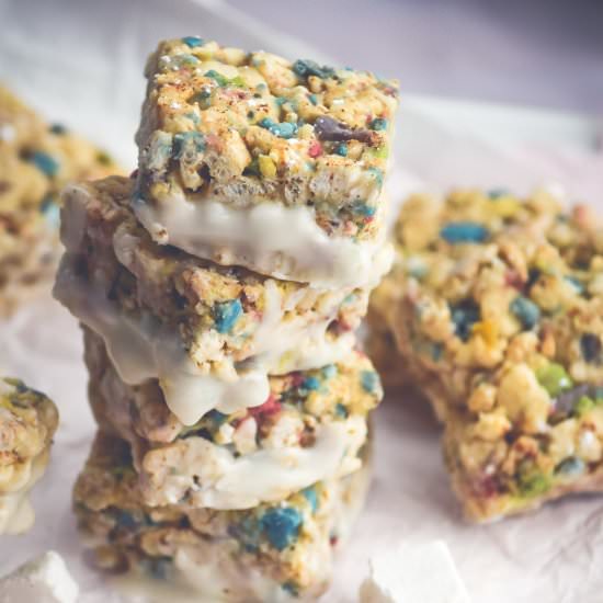Cake Batter Funfetti Rice Krispie Treats