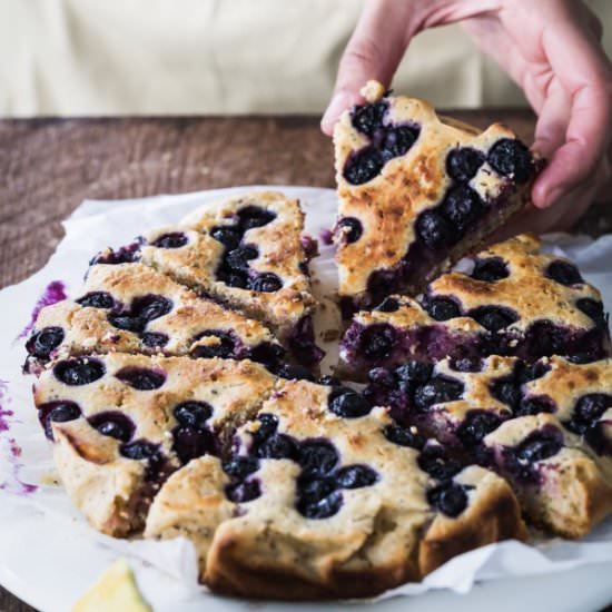 Blueberry Apple Ricotta Cake