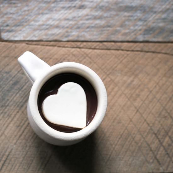 Hot Chocolate with Melting Hearts