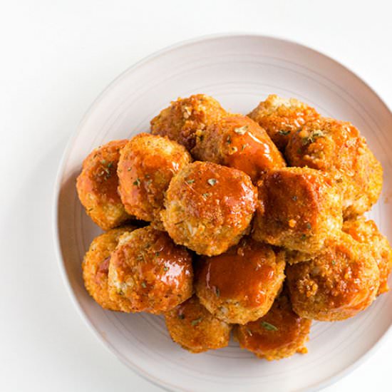 Buffalo Cauliflower Quinoa Meatball