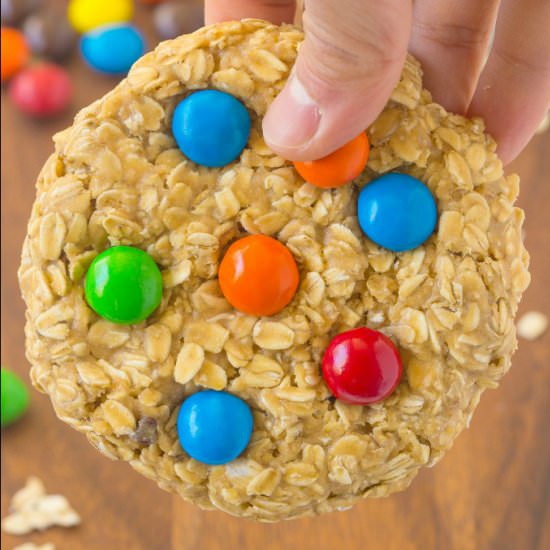 No Bake Giant Monster Cookie For 1