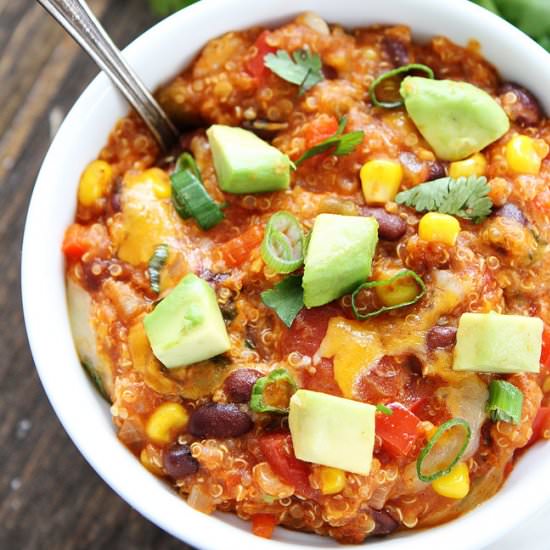 Slow Cooker Enchilada Quinoa
