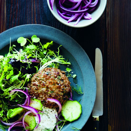 Lamb Sliders with Herb Yogurt Sauce