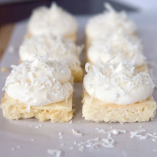 Coconut Frosted Lemon Bars