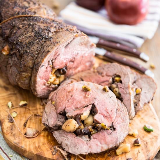 Apple Date Pistachios Stuffed Lamb