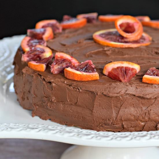 Chocolate Blood Orange Cake