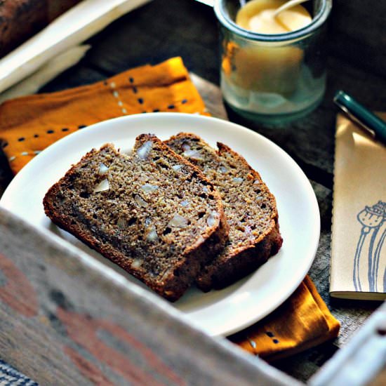 Lime Scented Macadamia Banana Bread