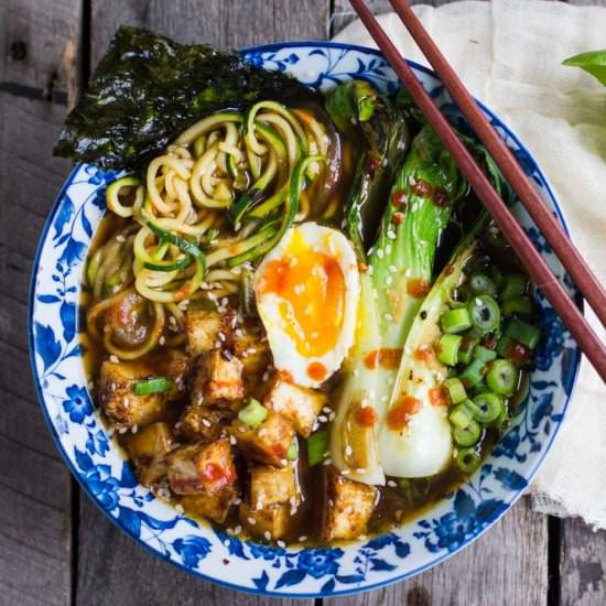 Zucchini Noodle Ramen Soup