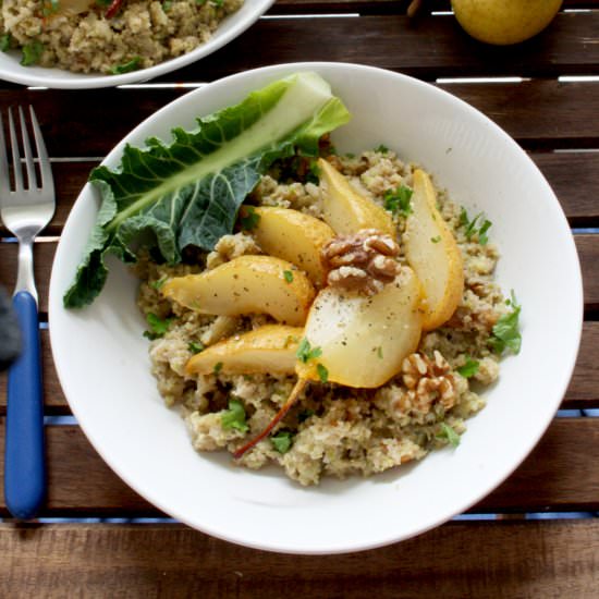 Cauliflower Risotto with Pears