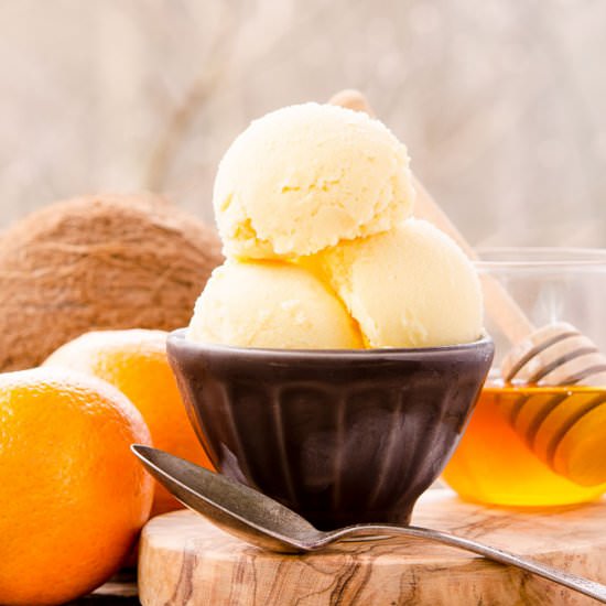 Honey Coconut Tangerine Sorbet