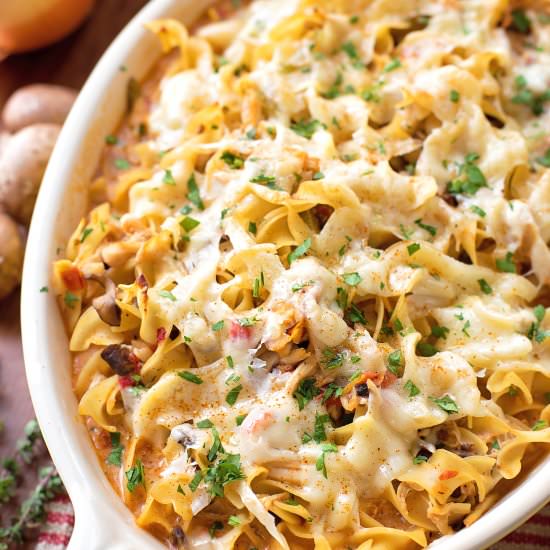 Chicken Paprika Eggnoodle Casserole