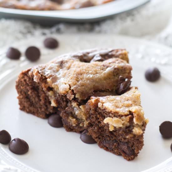 Dark Chocolate Toffee Coffee Cake