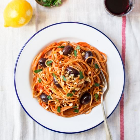 Easy Tomato Sauce Pasta (V,GF)