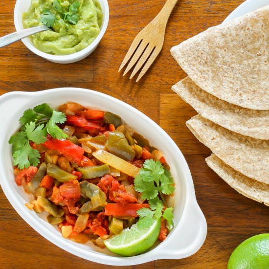 Slow Cooker Veggie Fajitas