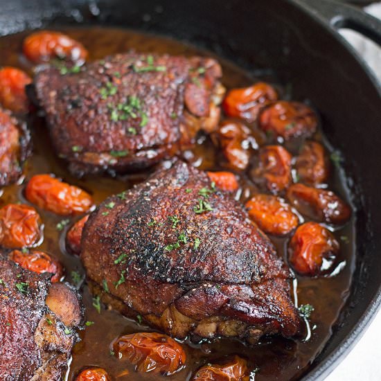 Roasted Balsamic Chicken & Tomatoes