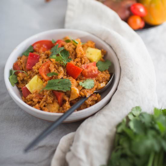 Sweet and Sour Tempeh Rice