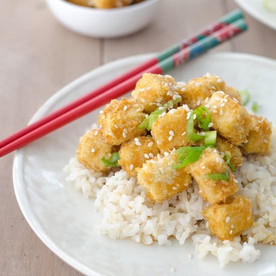 Crispy Honey Garlic Tofu