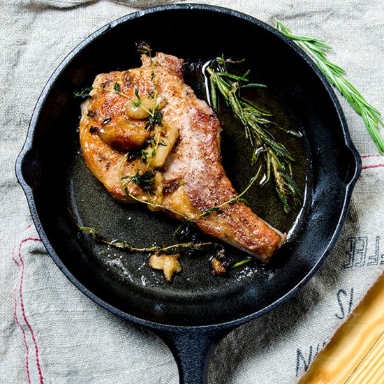 Perfect Pan Seared Pork Chops