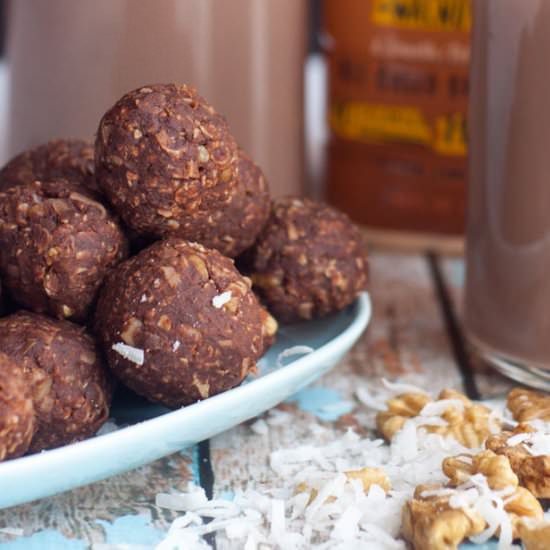 Dark Chocolate and Walnut Bites
