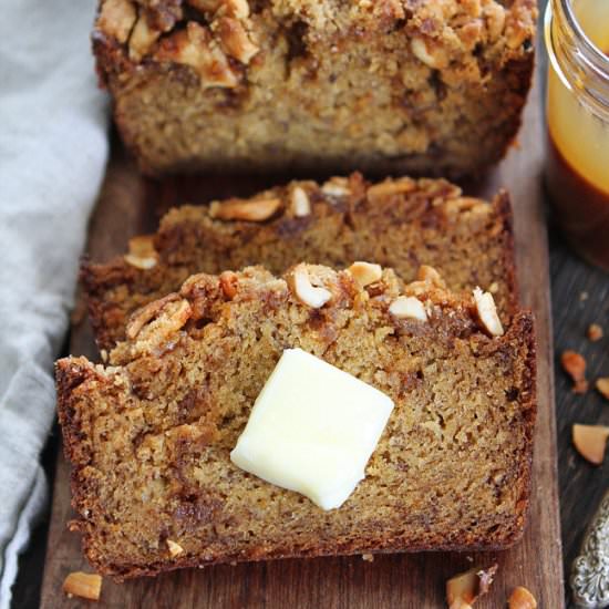 Salted Caramel Cashew Banana Bread