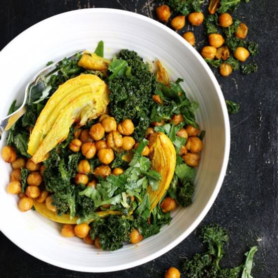 Fennel, Chickpeas and Kale Salad