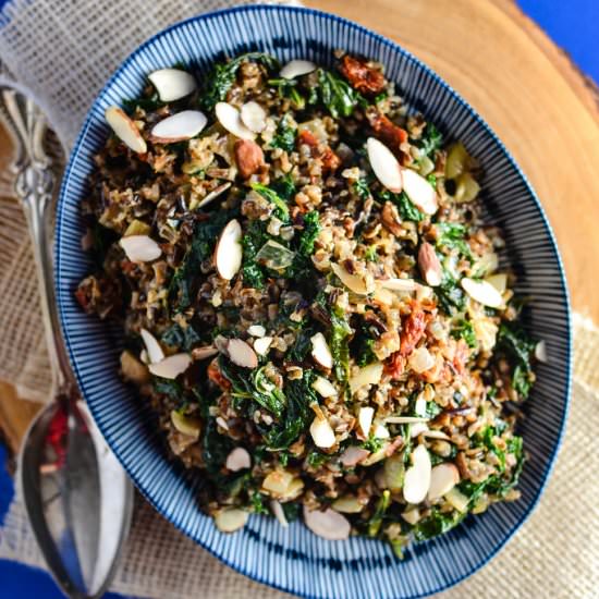 Wild Rice with Kale and Gruyere